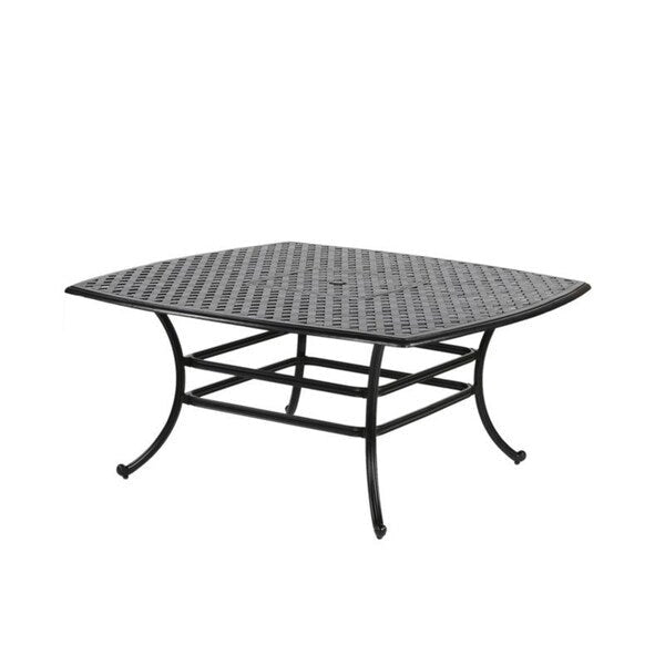 Ensemble de salle à manger carré Yorkshire 9 pièces en aluminium avec 8 chaises en textilène