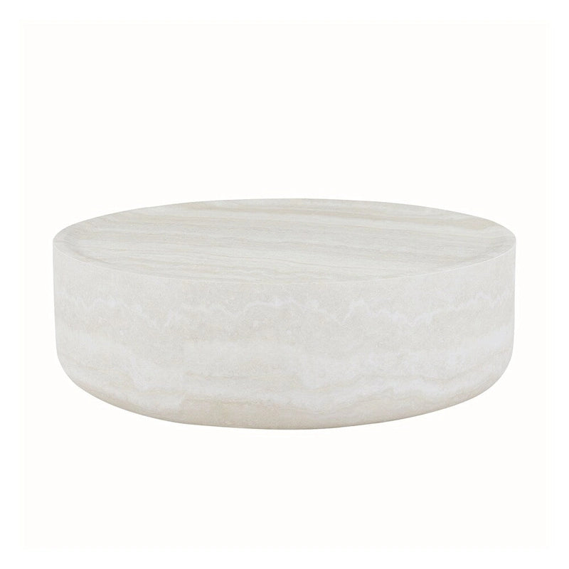 31.49 Table basse ronde robuste en fibre de verre avec grand espace de rangement
