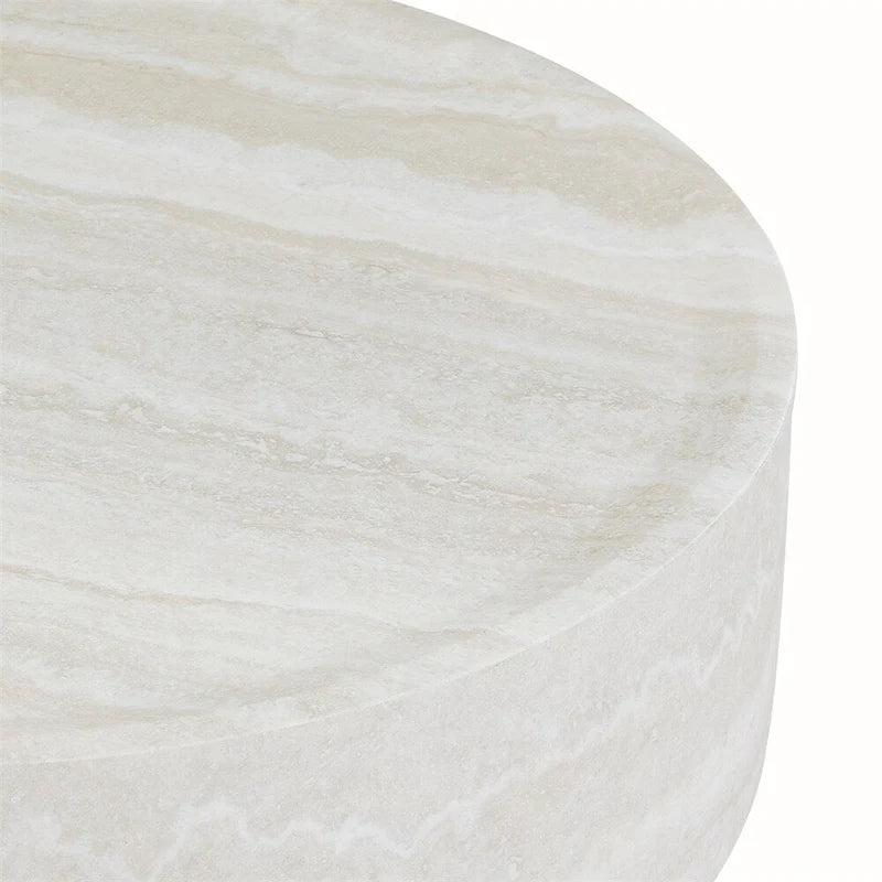 31.49 Table basse ronde robuste en fibre de verre avec grand espace de rangement