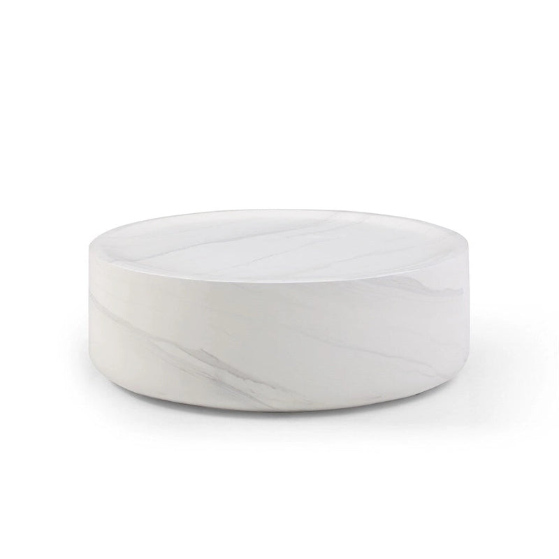 31.49 Table basse ronde robuste en fibre de verre avec grand espace de rangement