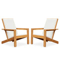 Cambridge Casual Sedona, lot de 2 chaises Adirondack modernes d'extérieur en teck avec coussins