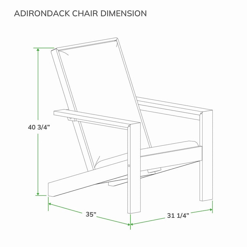 Cambridge Casual Sedona, lot de 2 chaises Adirondack modernes d'extérieur en teck avec coussins