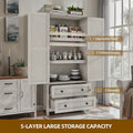 64 Armoire de cuisine haute avec 2 tiroirs et portes