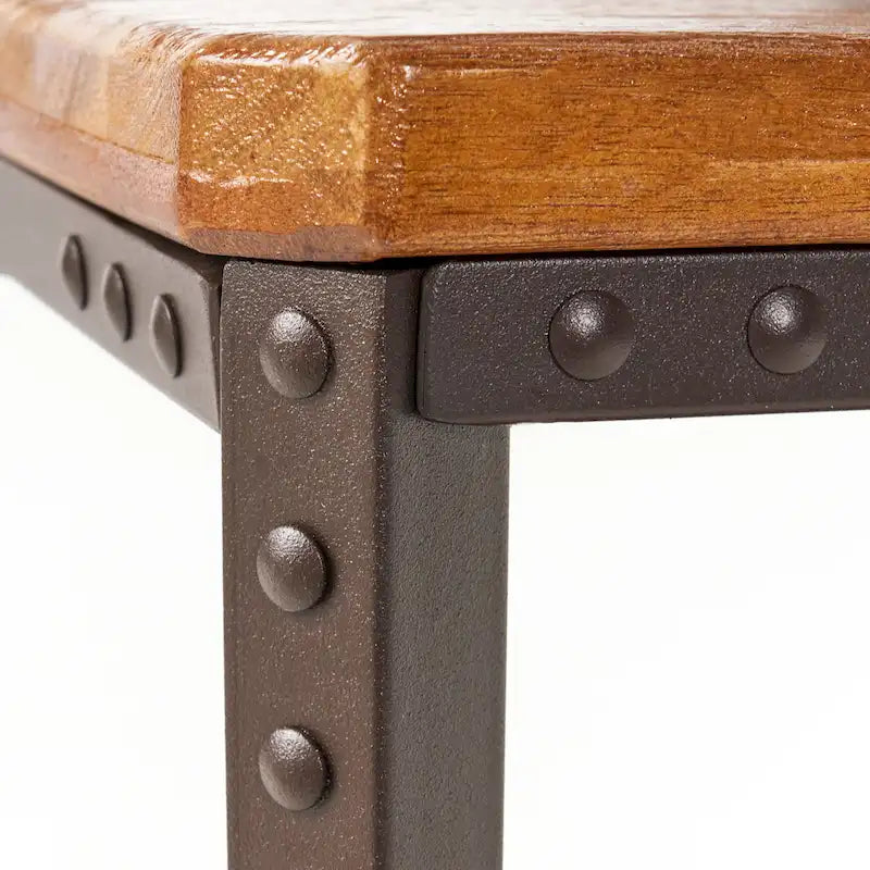 Table d'appoint en métal rustique Ronan Wood de Christopher Knight Home