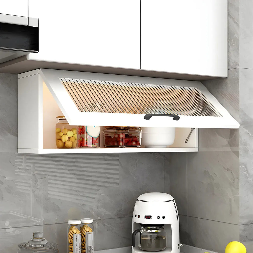 Vaisseliers muraux en bois blanc pour la cuisine