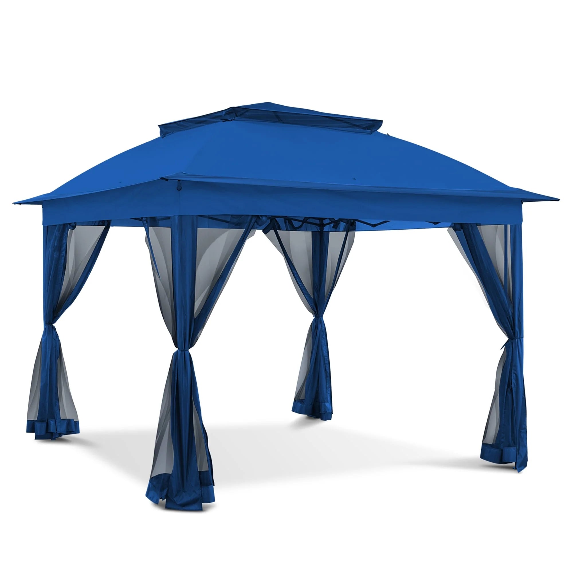 Cozywor Tonnelle escamotable en acier de 3,35 m x 3,35 m avec moustiquaire