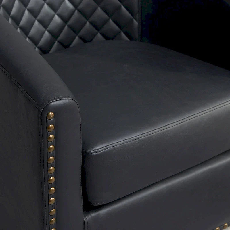 Fauteuil à barillet pivotant en cuir PU touffeté KINWELL 29