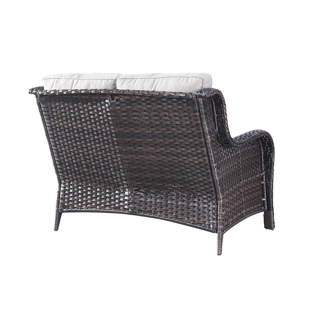 Gymojoy Canapé d'extérieur deux places en rotin Wicker Sofa Set
