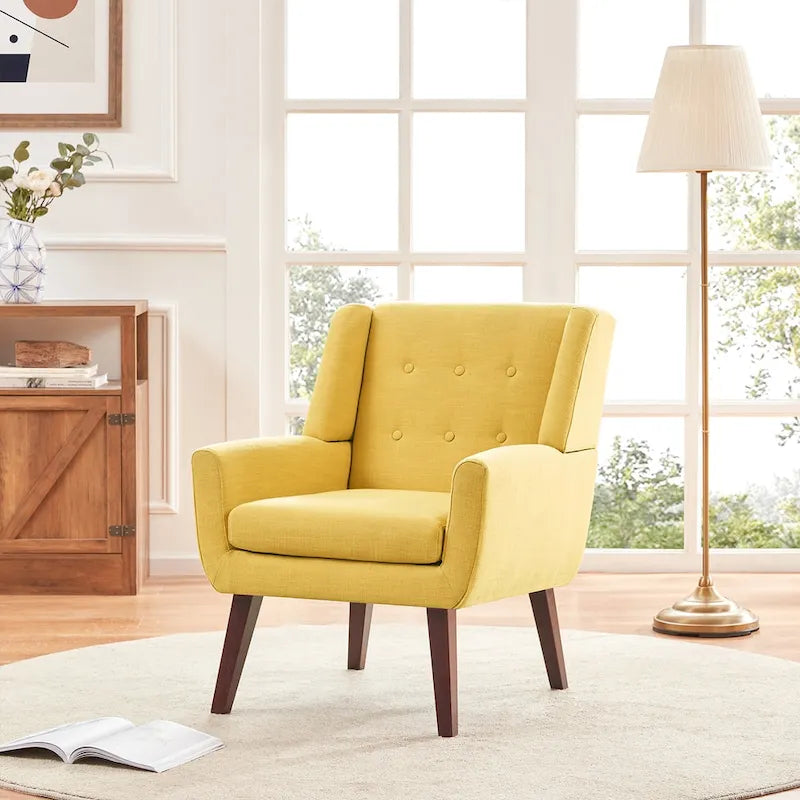 Lot de 2 fauteuils d'appoint modernes capitonnés HUIMO