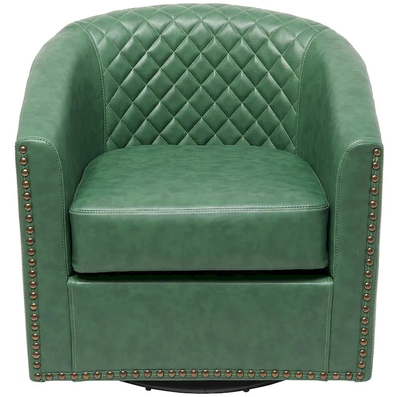 Fauteuil à barillet pivotant en cuir PU touffeté KINWELL 29