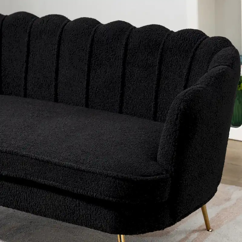 Causeuse rembourrée de style moderne du milieu du siècle, 59 W