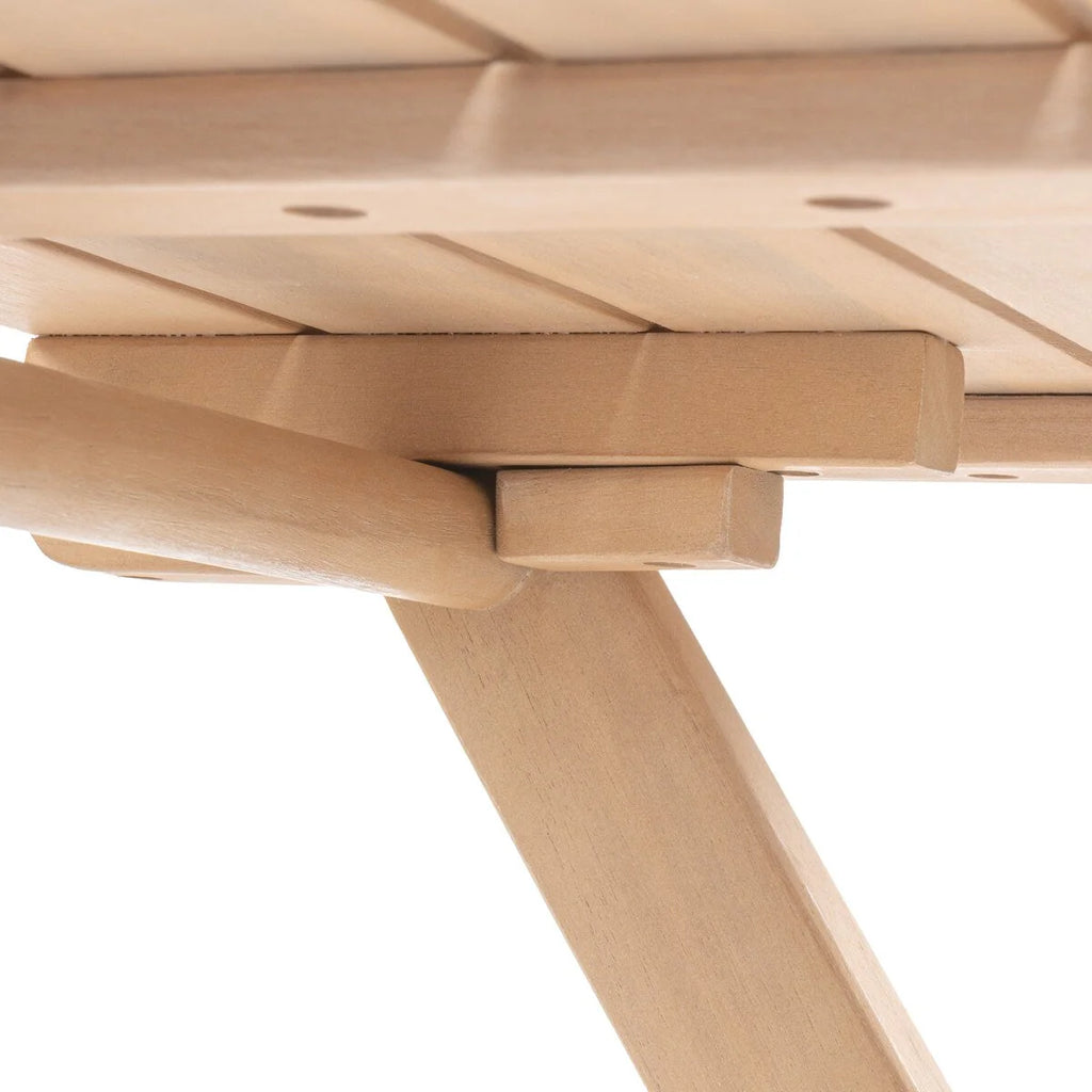 Ensemble bistrot pliant d'extérieur 3 pièces Cadiz Modern Coastal en bois d'acacia, par JONATHAN Y