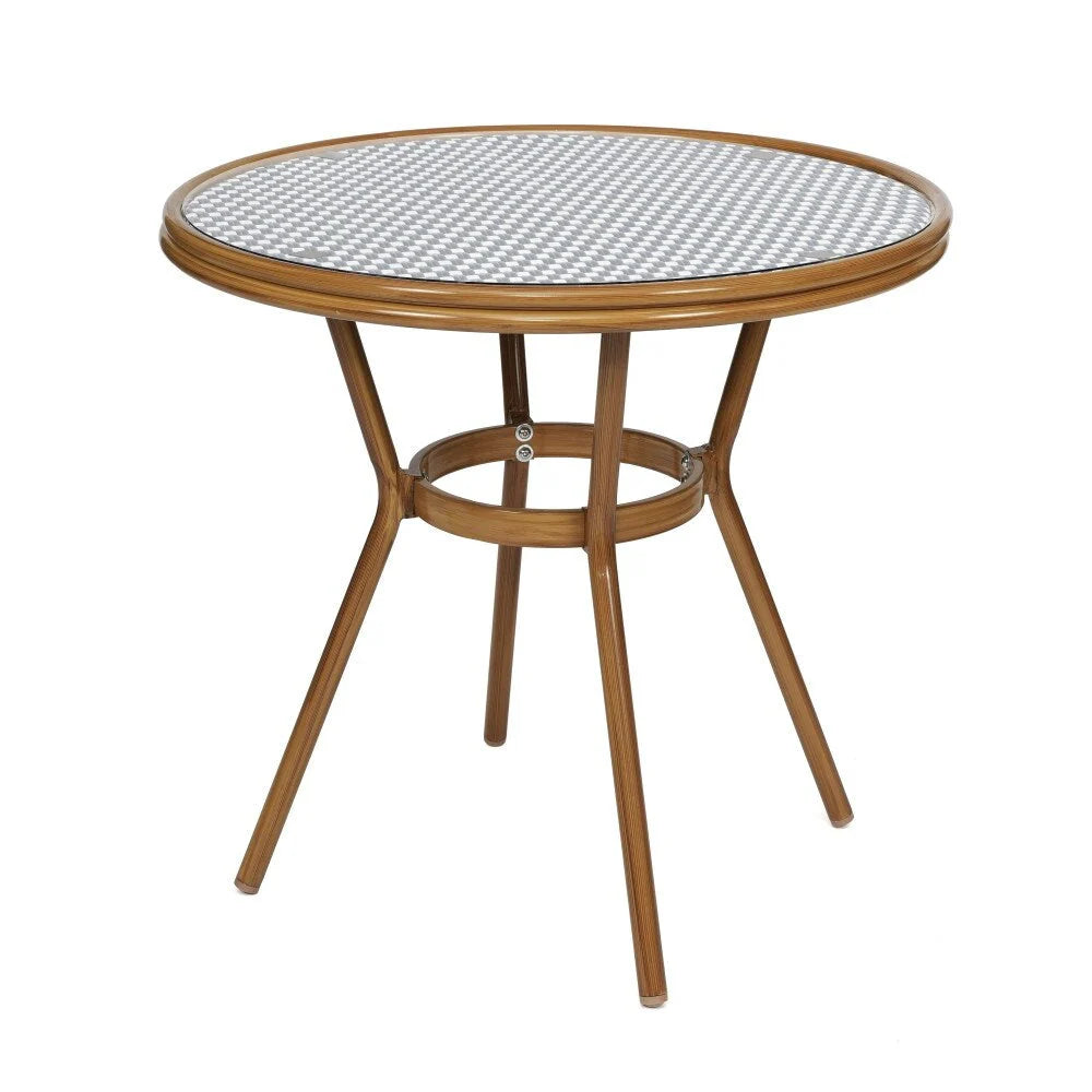Ensemble bistrot commercial intérieur/extérieur avec table et quatre chaises