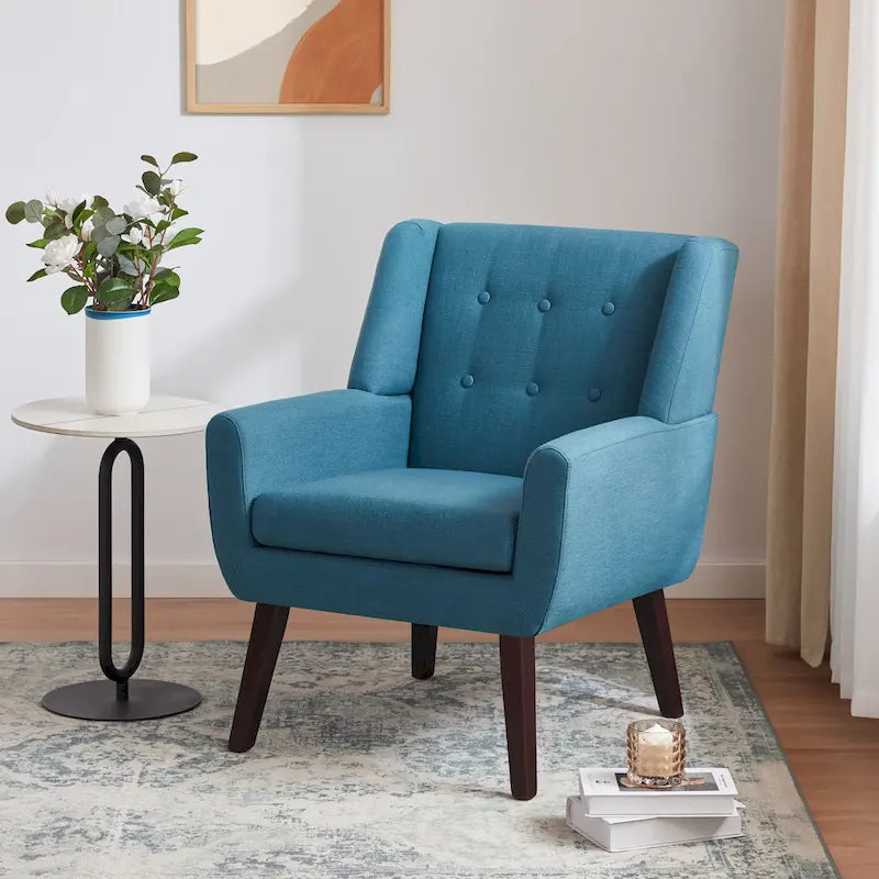 Lot de 2 fauteuils d'appoint modernes capitonnés HUIMO