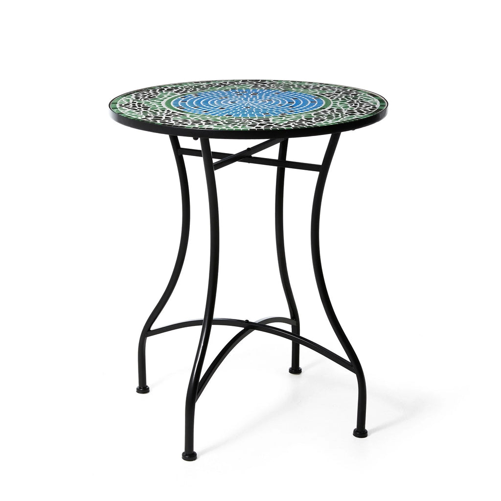 Ensemble bistrot pliant en métal Glitzhome pour extérieur, 3 pièces, table et chaises de patio